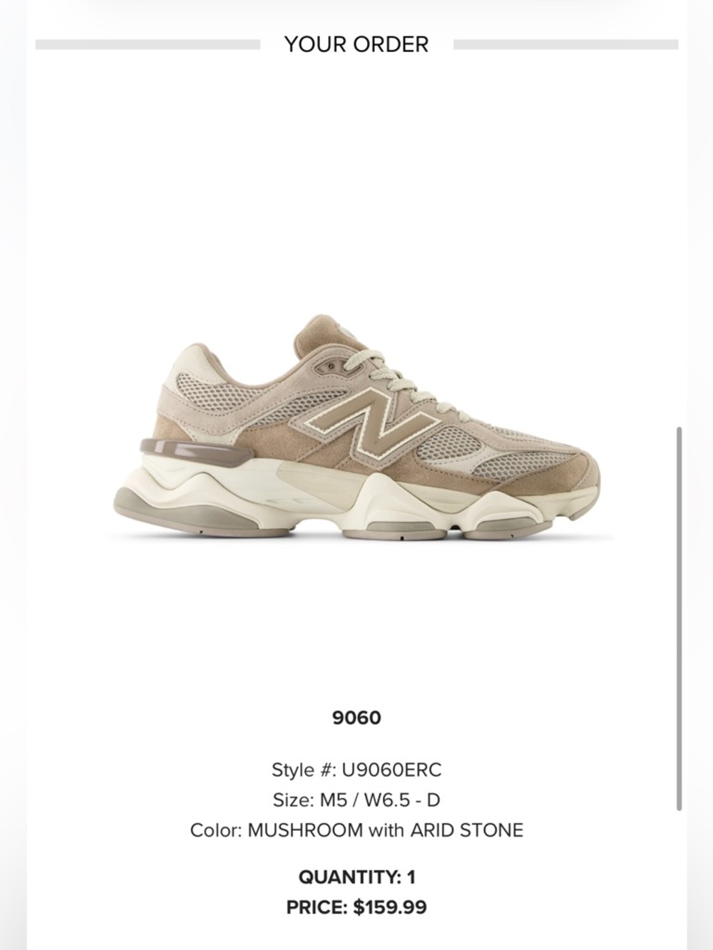 New Balance 9060 ‘Mushroom - Arid Stone’ - Picture 7 of 7
